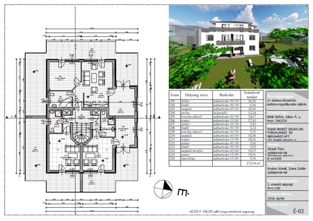 Új építésű lakások Siófok 2. emelet alaprajz